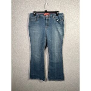 Mossissue Jeans Womens 17 Blue Denim Cotton Stretch Medium Wash Bootcut‎ Leg